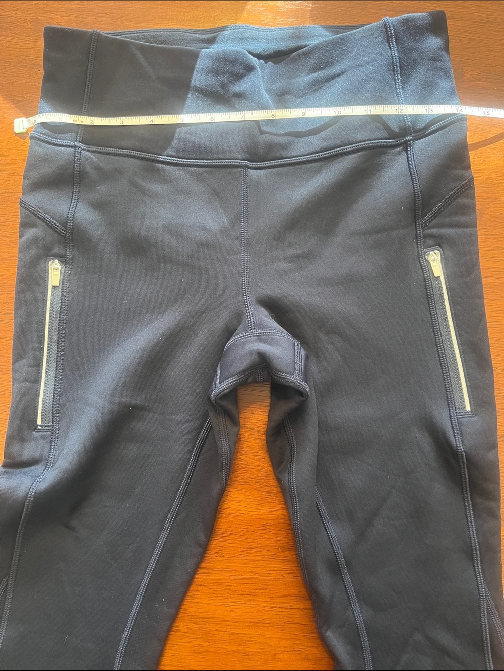 Athleta fleece leggings navy reflective - Picture 3 of 5